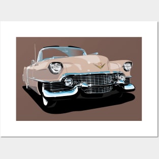 1954 Cadillac Series 62 Convertible in dusky pink Posters and Art
